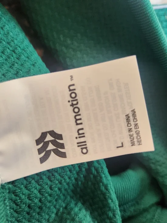 all in motion Green Textured Cropped Tank Top L BNWT - Picture 4 of 4